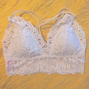 Pink Crochet Lace Bralette